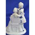 Leonardo Collection Blue and White Dresden Style Porcelain Group