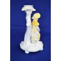 Royal Worcester Antique Young Girl Figure Candle Holder