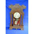 Antique Ansonia Wooden Mantle Clock