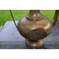 Large Etched Brass Coffee Pot