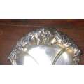 Vintage French Silver Plate Triple Grape Dish Serving Caddy