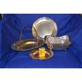 Assorted plated Bowls and Plates - Four Pieces