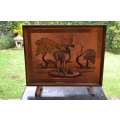 Vintage Copper Art Fireplace Sreen - Kudu 3d