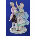 Vintage Dresden Lace Porcelain Dancing couple - Germany