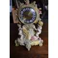 Vintage Ornate Cherub Quartz Mantel Clock