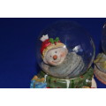 Set of Three Vintage Christmas Themed Snow Globes