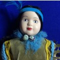 Original All Porcelain Dolls of the World Doll #45 American Indian
