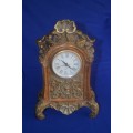 Vintage Ornate Bronze Finish Resin  Quartz Mantle Clock
