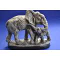 Mother and Baby Elephant Figure