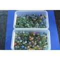 Two Boxes Assorted Marbles  - Approximately 500 Marbles