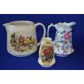 Vintage English Porcelain Jugs and a Vase - 3 Pieces