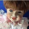 Vintage Full Porcelain Body Baby Doll - 1989