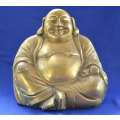 Large Hollow Cast Brass Happy / Laughing Buddha