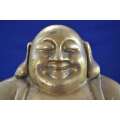 Large Hollow Cast Brass Happy / Laughing Buddha