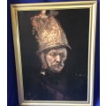 Framed Print Rembrandt`s `The Man with the Golden Helmet` 1636