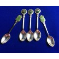 Collectible Spoons - Crossed Tennis Racket Emblem x 6