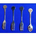 Collectible Enamelled Transvaal Landbou Unie Emblem Spoon and Cake Forks