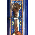 Art of Africa Collectible Spoons x 2