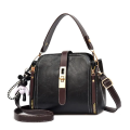 Ladies Fashion Classic Messenger PU Leather Shoulder Handbag-Black
