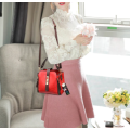 Ladies Fashion Classic Messenger PU Leather Shoulder Handbag-Red