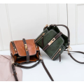 Ladies Fashion Classic Messenger PU Leather Shoulder Handbag-Brown