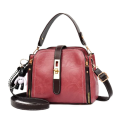Ladies Fashion Classic Messenger PU Leather Shoulder Handbag-Pink