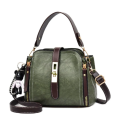 Ladies Fashion Classic Messenger PU Leather Shoulder Handbag-Green