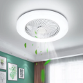 Modern Space Saving Led Ceiling Fan with Remote - White