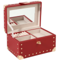 Two-Layer PU Leather Jewellery Box Red