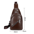 New sports and leisure chest bag men`s outdoor messenger shoulder bag Brown