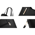 Luxury Women PU Leather Shoulder Crossbody Bag Handbags Set Black
