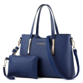 Luxury Women PU Leather Shoulder Crossbody Bag Handbags Set Blue