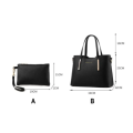 Luxury Women PU Leather Shoulder Crossbody Bag Handbags Set Grey