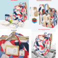 High-Quality Waterproof Baby Diaper Mosquito Net Bag Nappy Crib Backpack Blue Red