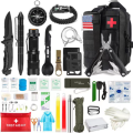 33 in 1 Tactical Survival Multi-Function Kit - Black-Camouflage Bag