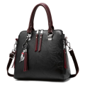 Fashion Leather Woman Casual Handbag Black