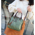 Fashion Leather Woman Casual Handbag Army Green