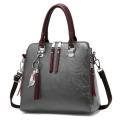 Fashion Leather Woman Casual Handbag Light Grey