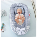 Baby Nest For Crib & Bassinet With Pillow Co-Sleeping For Newborn Lounger Light Blue