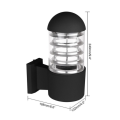Outdoor 240x102x168Mm Wall Lamp For Garden Balcony Cottage & Street - Black