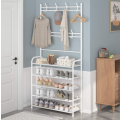 5-Tier Shoe and Clothes Rack - White