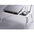 E-Table Portable Laptop Stand w/ 2-USB Cooling Fans for Bed or Couch