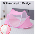 Portable Folding Infant Newborn Baby Anti-Mosquito Cradle Bed Tent - Pink