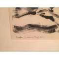 HENNIE NIEMANN `NUDE` MONOTYPE SIGNED AND DATED BY ARTIST!! BEAUTIFULLY FRAMED
