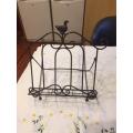 VINTAGE MID CENTURY WROUGHT IRON RECIPE BOOK STAND