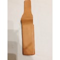 GENUINE LEATHER `BULL` PEN AND PENCIL HOLDER, HANDMADE, TAN IN COLOUR, EXCELLENT CONDITION