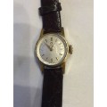 OMEGA LADIES WATCH VINTAGE IN FINE WORKING ORDER WIND-UP LEATHER STRAP
