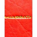 BEAUTIFUL MOROCCAN RED LEATHER BOOK COVER STAMPED IN 22 CARAT GOLD LEAF