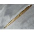 SCARCE!! CARAN D' ACHE MADISON GOLD PLATED BARLEYCORN DESIGN BALLPOINT PEN IN EXCELLENT CONDITION