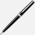 MONT BLANC PIX BALLPOINT PEN BLACK WITH PLATINUM COATED TRIM IN BOX INCLUDES REFILL